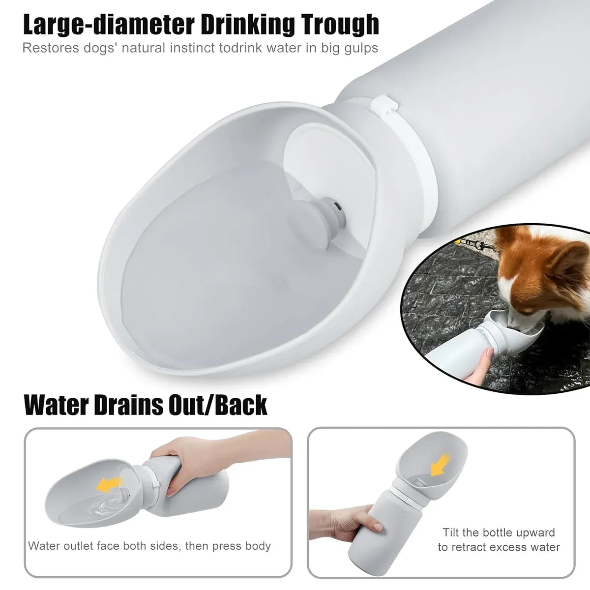Dog Water Drinking Device for Walk Basic Portable Foldable Outdoor Travel Cup