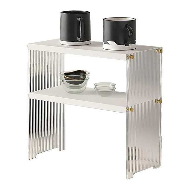 Acrylic Desktop Cup Holder Multi Purpose Portable Storage Organizer For White