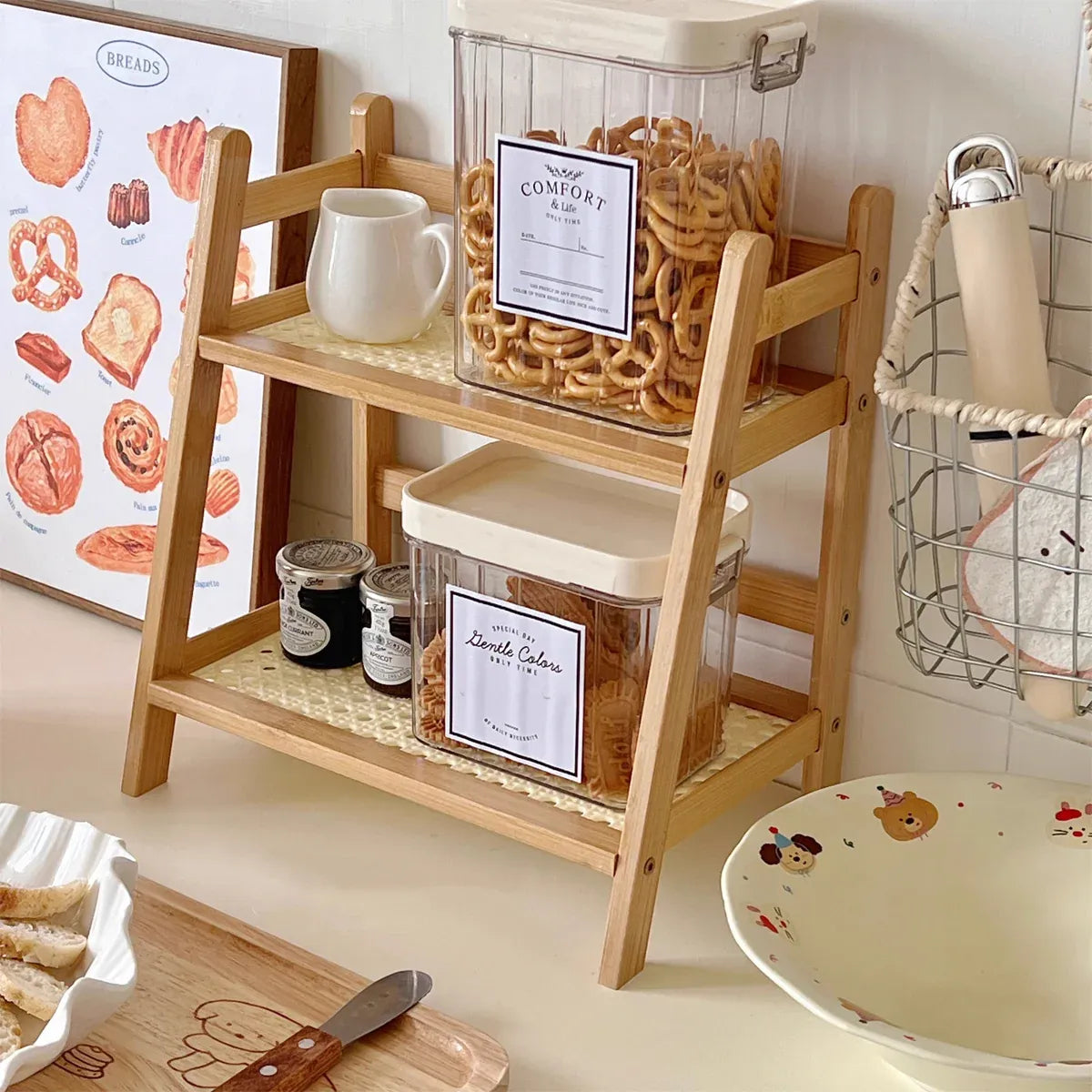 Cup Flower Pot Storage Rack Multi-Layer for Home Kitchen Living Room Organizer