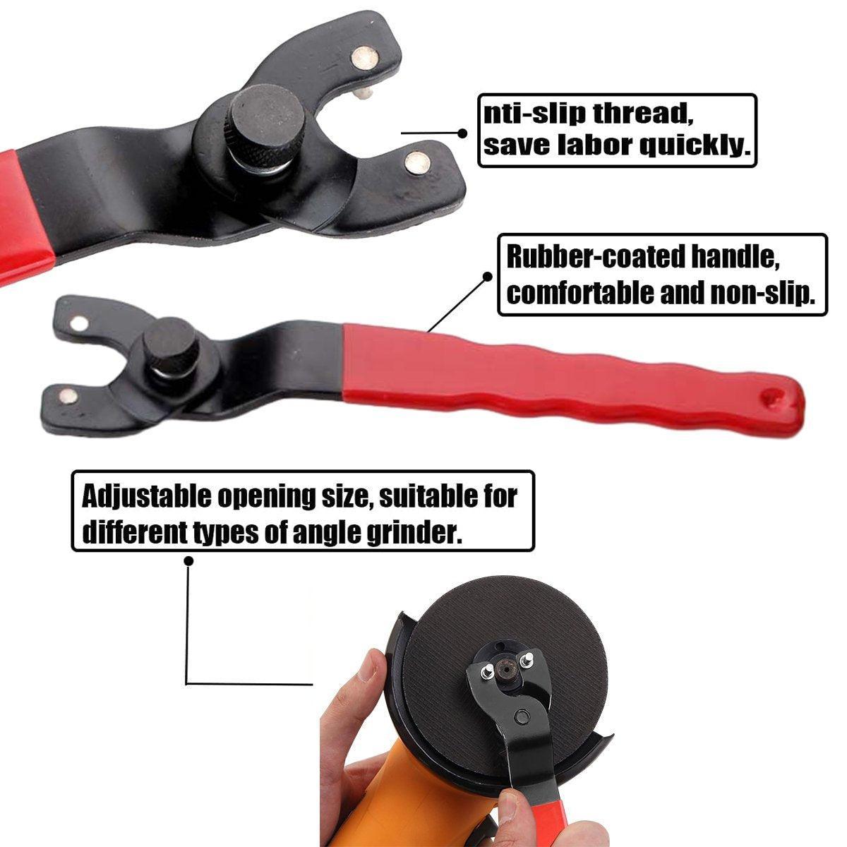 Adjustable Pin Wrench Spanner 10–40mm for Angle Grinder Rotary Tool Nut Removal