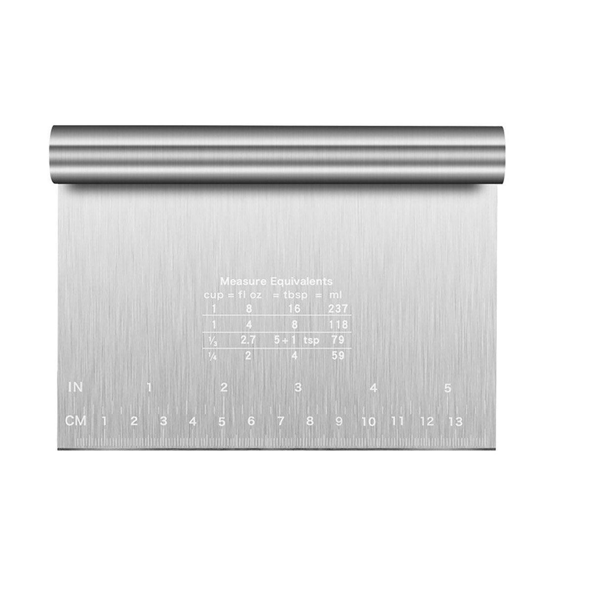 Stainless Steel Dough Cutter Knife Measurement Scraper Pastry Baking Tool - 15cm