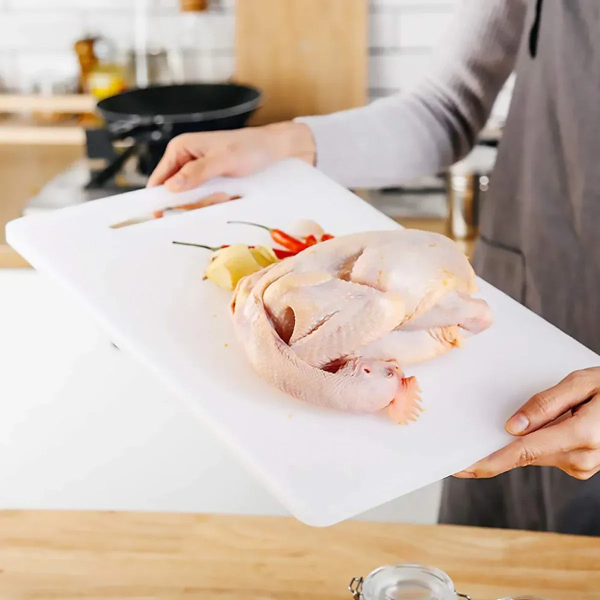 Plastic Cutting Board Small Size Chopping Board for Kitchen Food Prep Home Use - 33x20cm