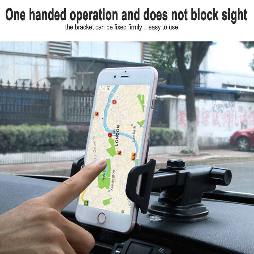 Universal 360� Windshield Mount Car Smart Phone Holder Cradle Long Neck Au
