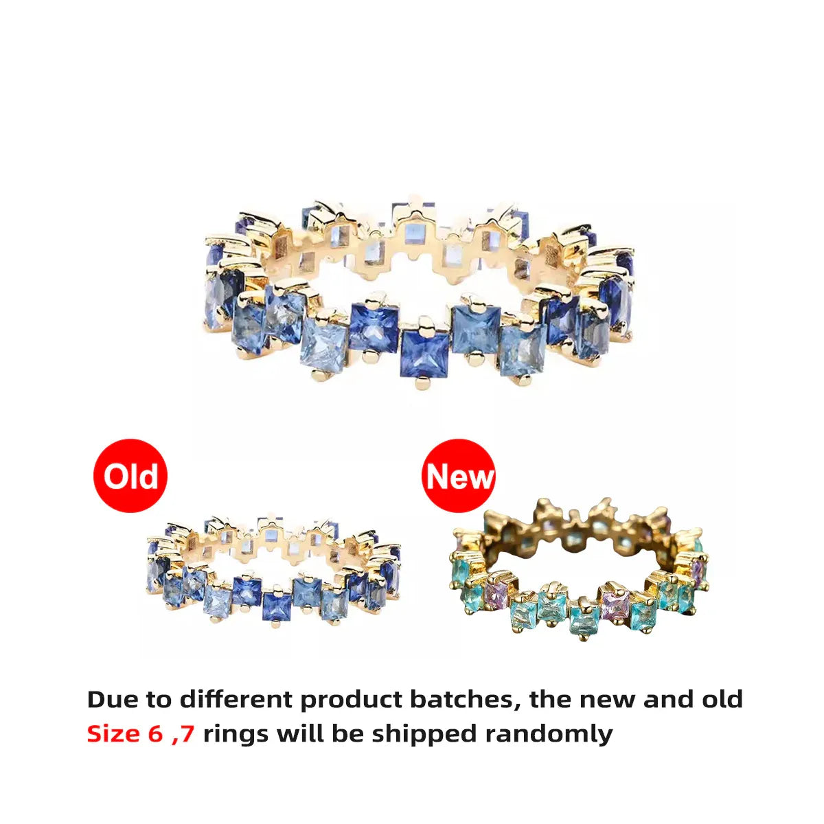 Square Design 1.2ct Simulated Diamond Women Engagement Ring Rose Gold Plated - Dark Blue-Size 6