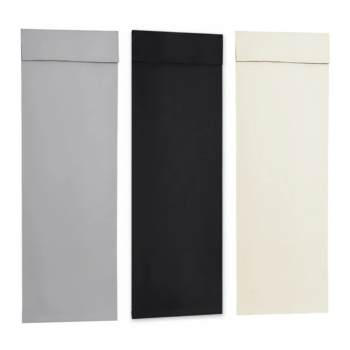 Home Blackout Door Curtain Thermal Insulated Durable for Bedroom Living Room - Black