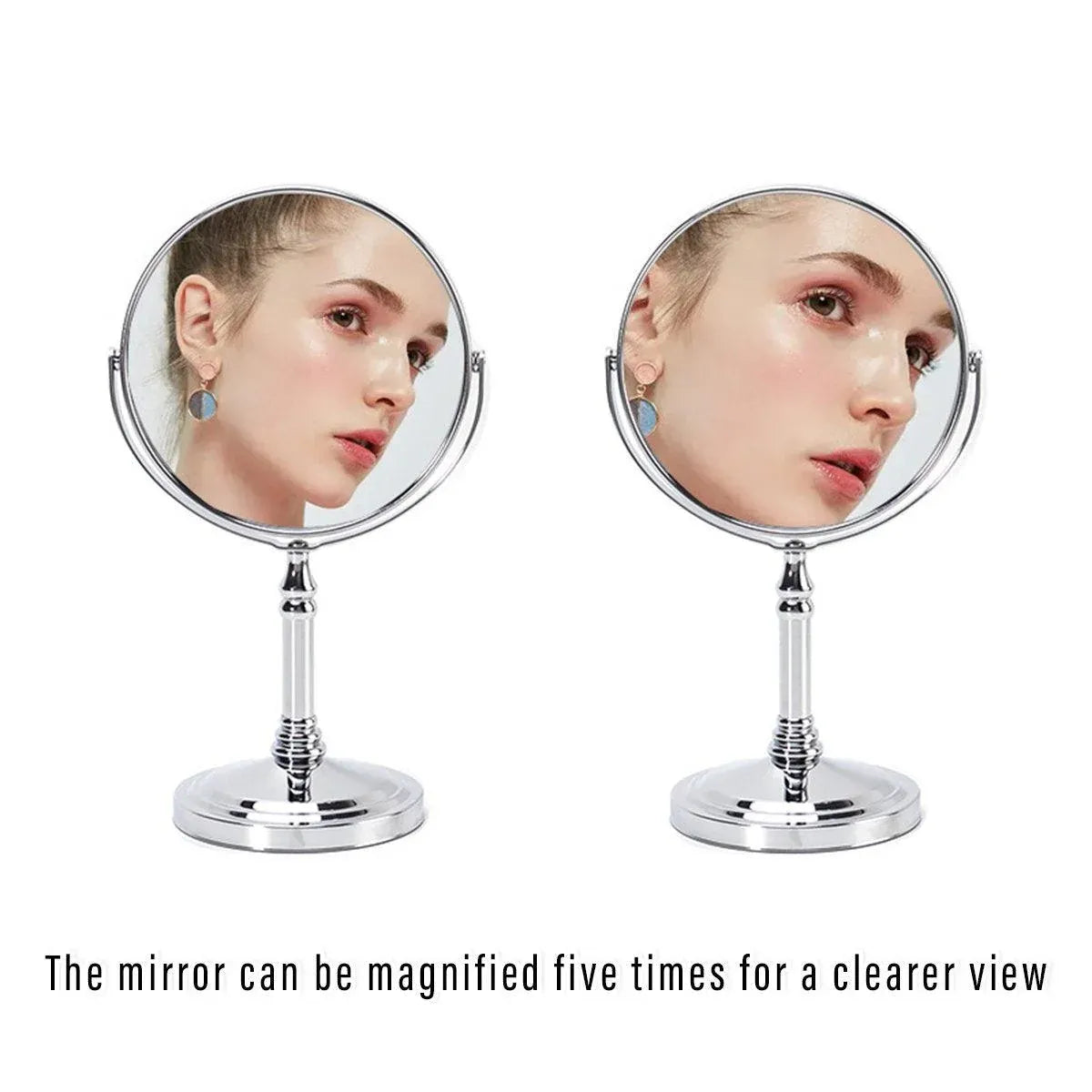 5x Magnifying HD Desktop Vanity Mirror Cosmetic Mirror for Makeup Grooming