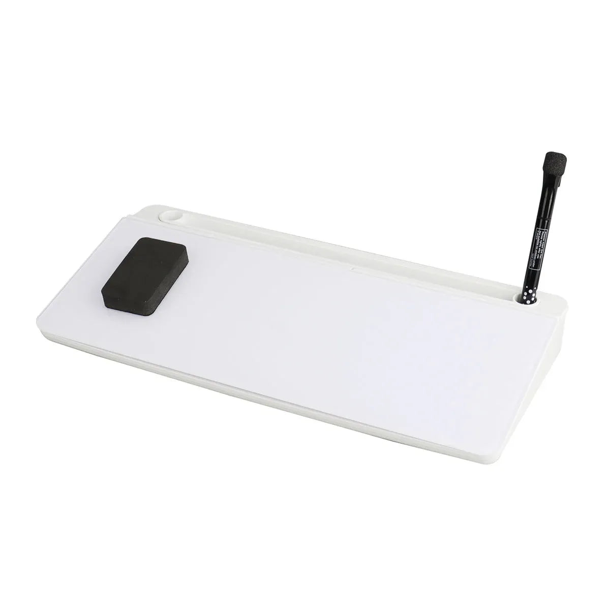 Desktop Whiteboard with Storage Tempered Glass Board for Office
