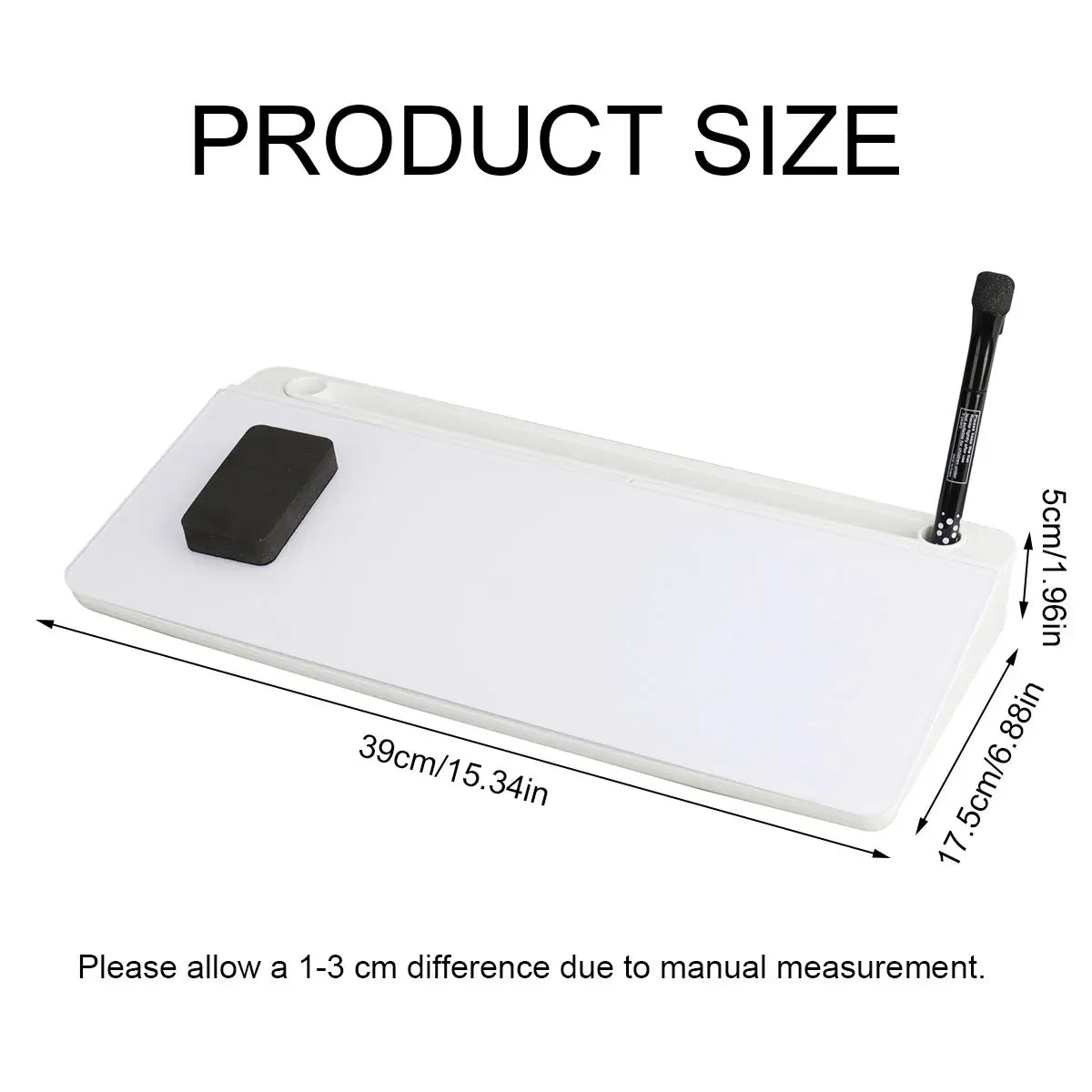 Desktop Whiteboard with Storage Tempered Glass Board for Office