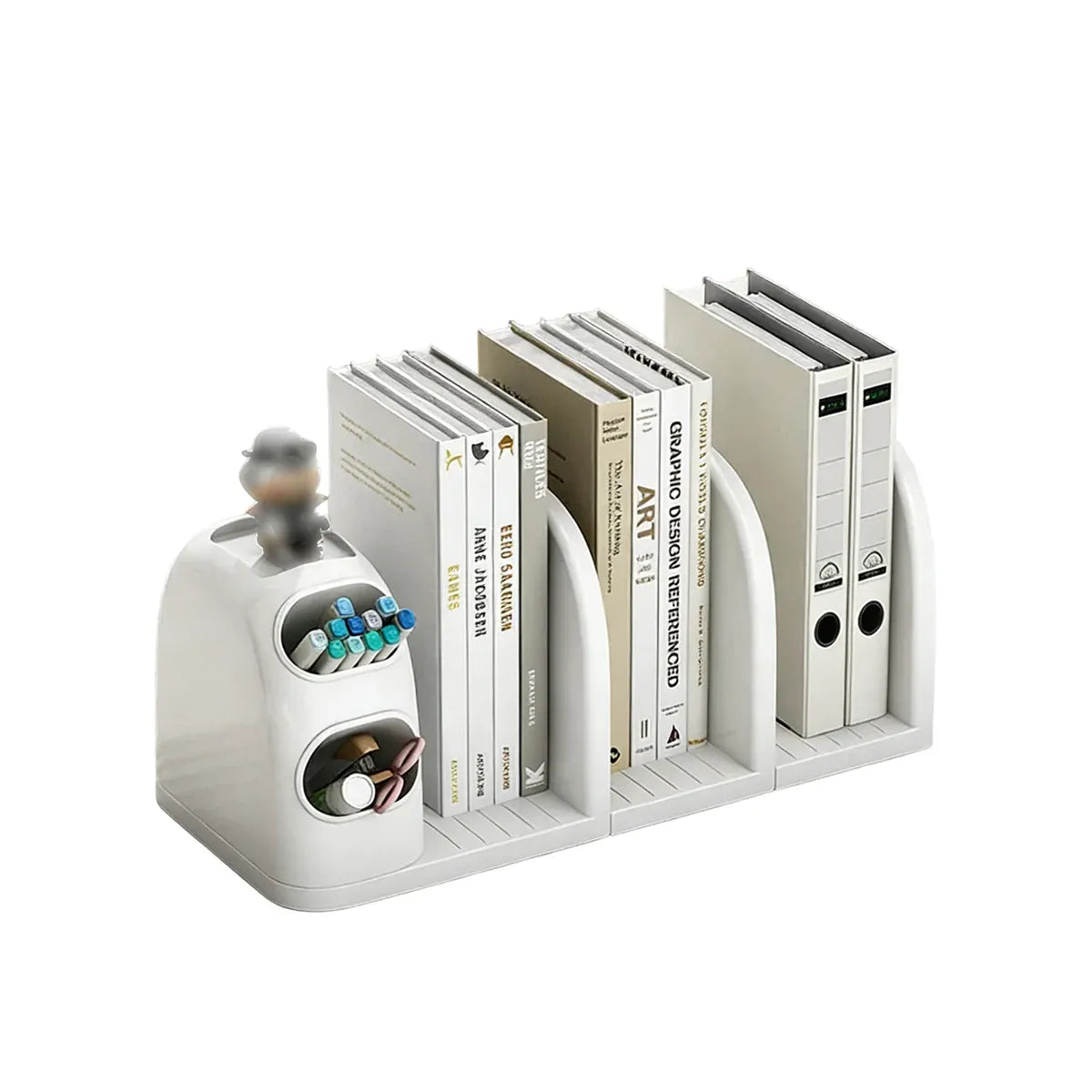 Desktop Book Stand With Storage Box Organizer For Study Reading Office Table