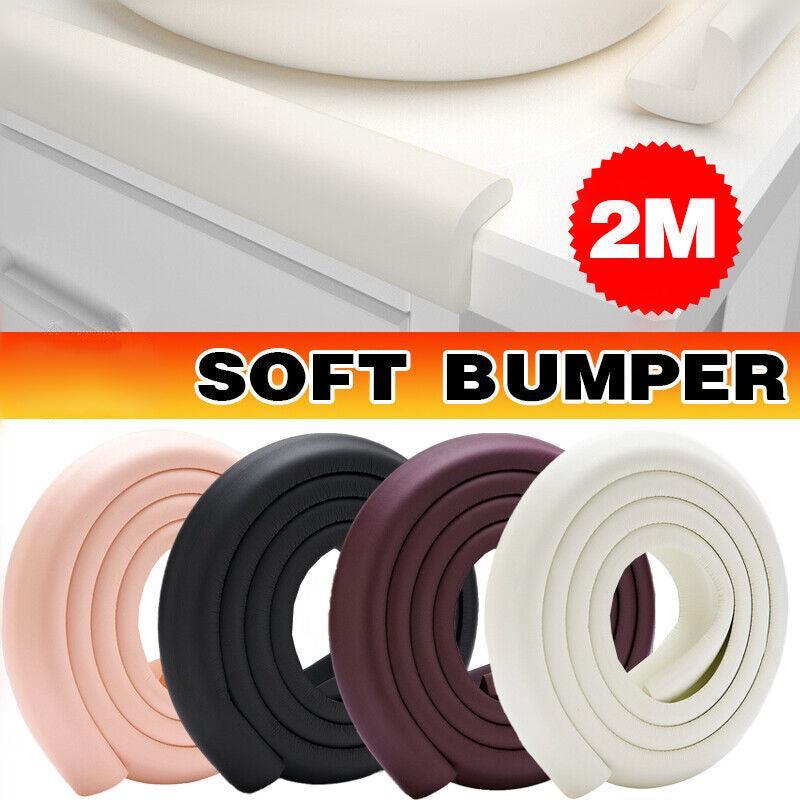 Foam Edge Guard Strip for Desks and Tables with Corner Protector Bumper Tape - Brown