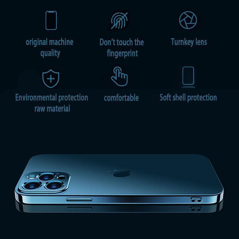 Purple For iPhone 13 12 11 Pro Max Case Thin Matte Ultra Slim Shockproof Clear Cover - iPhone 13 Mini