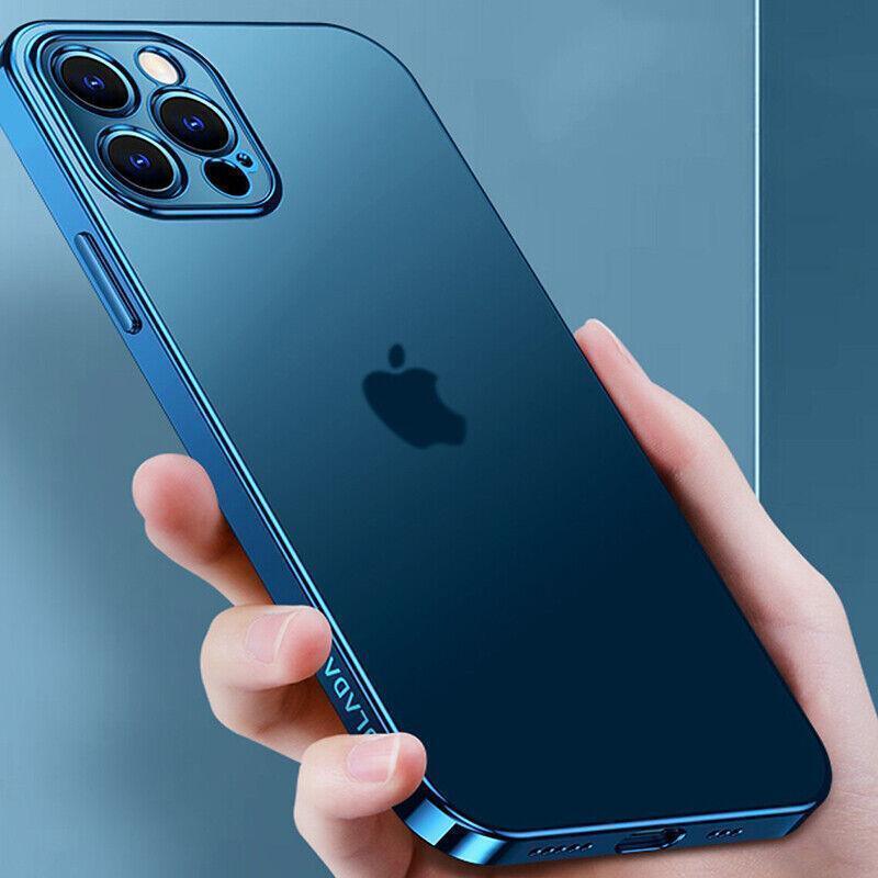 Purple For iPhone 13 12 11 Pro Max Case Thin Matte Ultra Slim Shockproof Clear Cover - iPhone 13 Mini