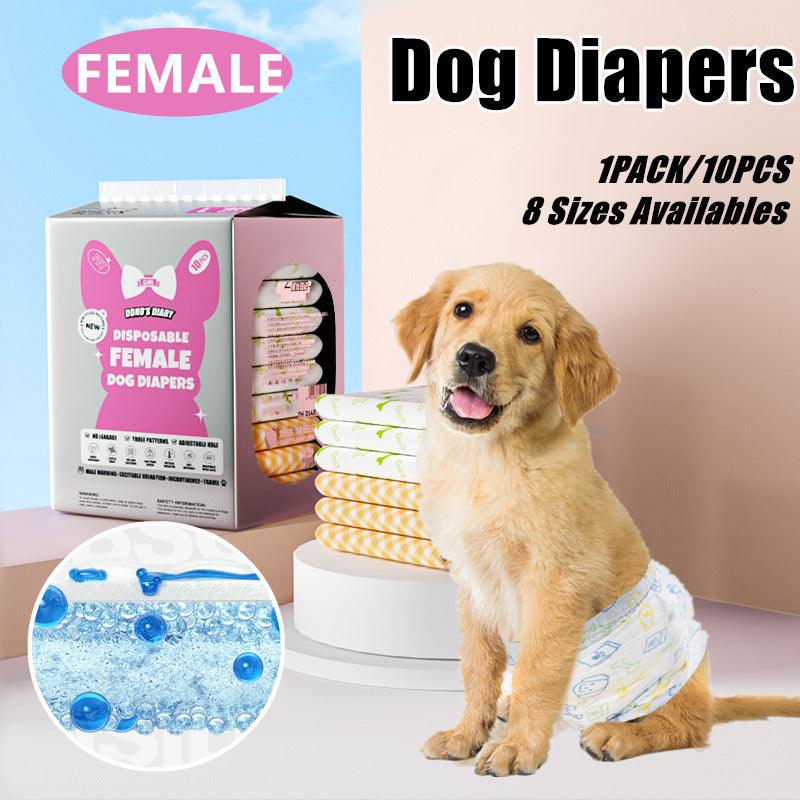 Disposable Female Dog Diapers Leakproof Breathable with Colour Indicator - S 26-46cm