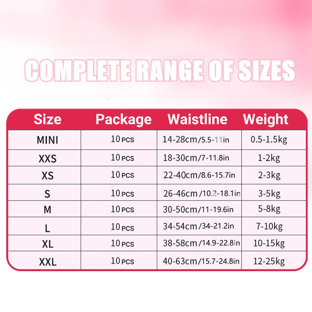 Disposable Female Dog Diapers Leakproof Breathable with Colour Indicator - S 26-46cm