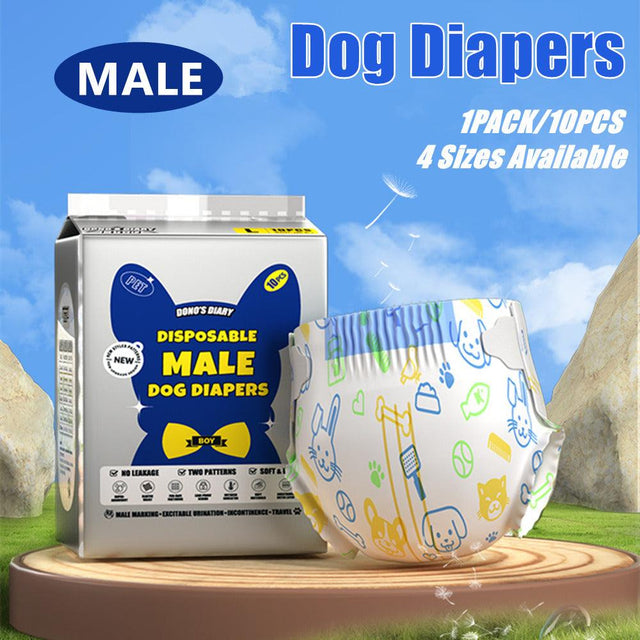 Male Disposable Dog Diapers Leakproof Breathable Colour Indicator S 30 48 cm
