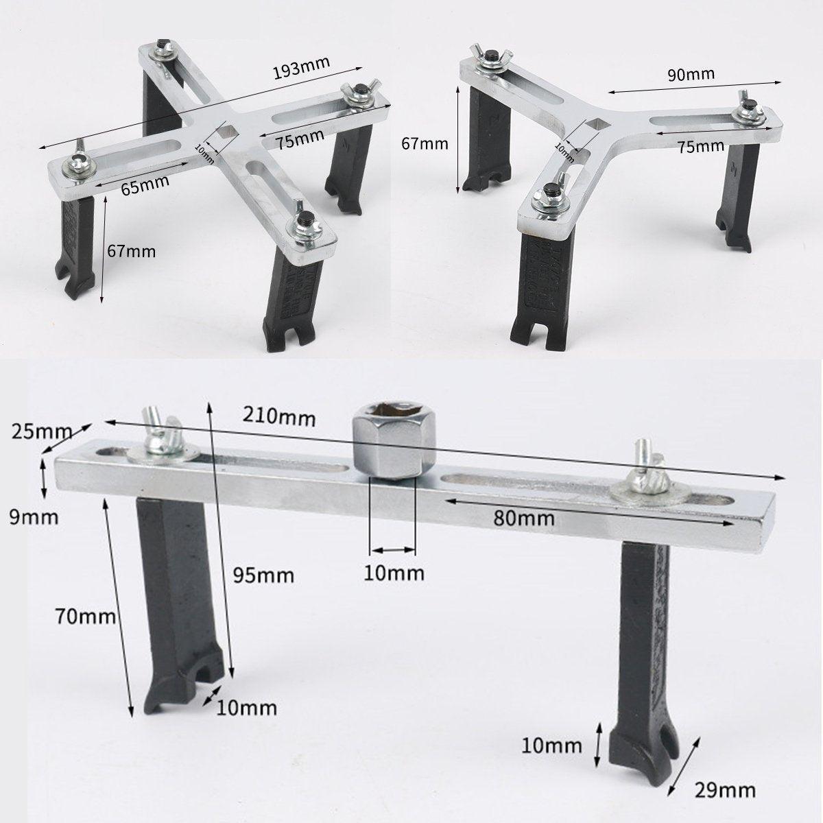 Adjustable Universal Fuel Tank Cover Removal Tool 3 Claws Gasoline Pump Wrench - Four-Grasp