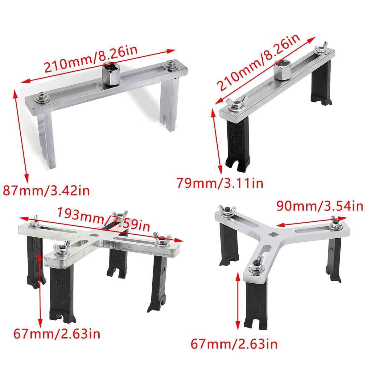 Adjustable Universal Fuel Tank Cover Removal Tool 3 Claws Gasoline Pump Wrench - Four-Grasp