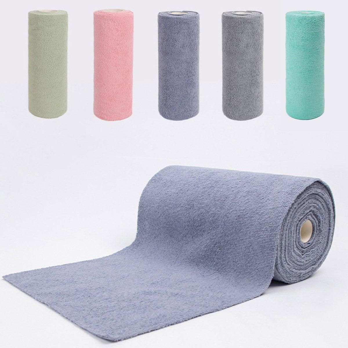 Multifunctional Kitchen Cleaning Towel Strong Absorbent Hand Tear Dish Cloth - Cyan Blue