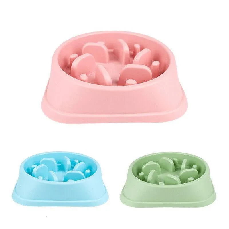 Dog-Bowl Dishes Slow-Feeder Large Pet-Eat Dogs Food-Nonslip Interactive Large - Green