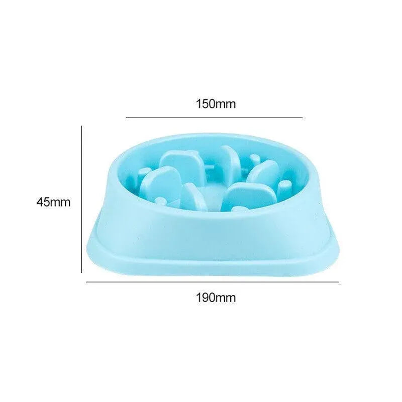 Dog-Bowl Dishes Slow-Feeder Large Pet-Eat Dogs Food-Nonslip Interactive Large - Green