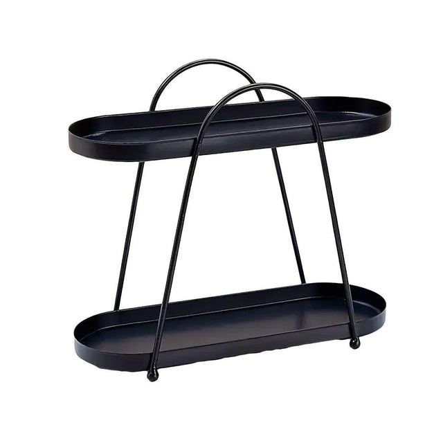 Jewelry Rack Organizer Stand Cosmetic Display Desktop Storage Holder - Black