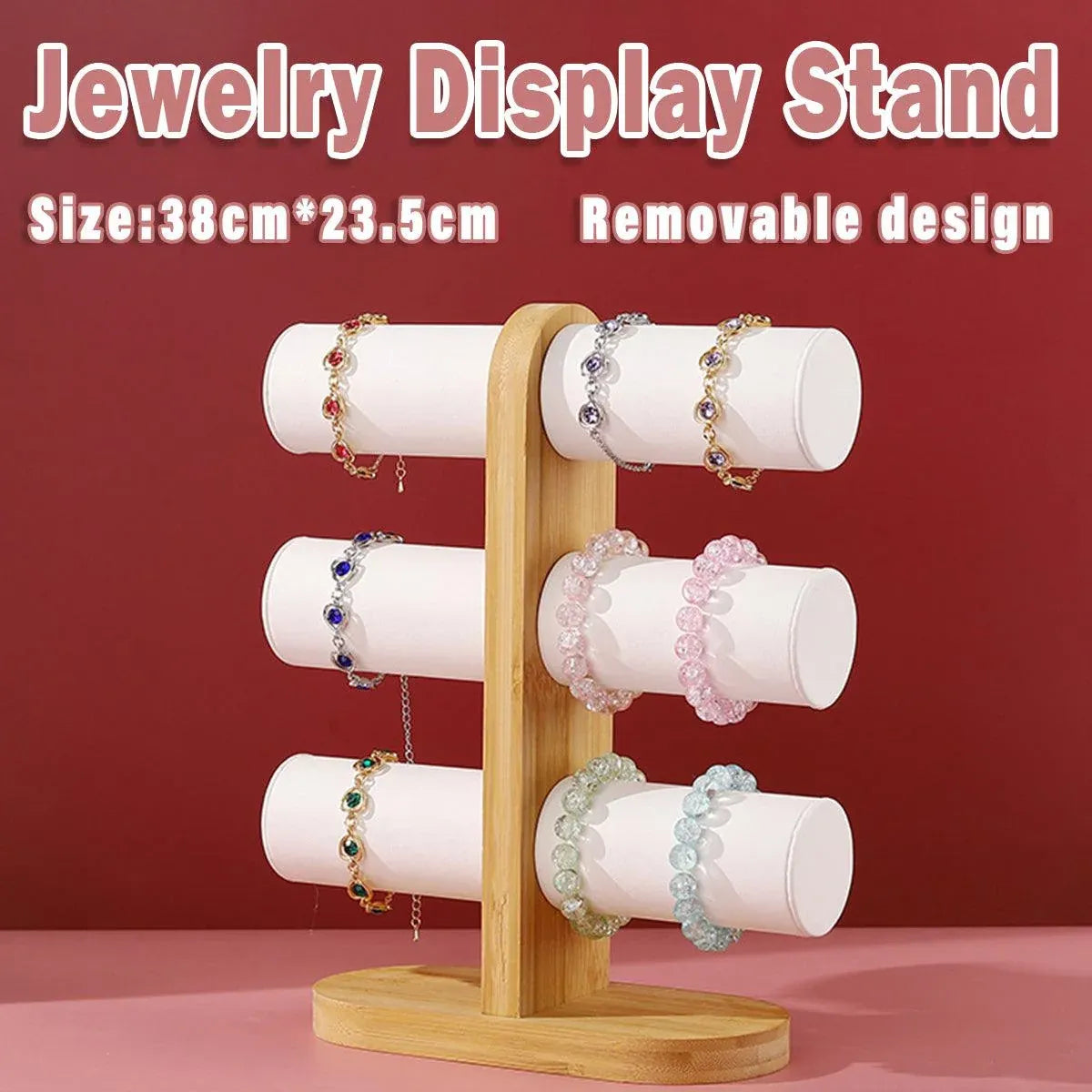 Three Tier Jewellery Display Stand Bracelet Storage Rack Desktop Bracelet Holder