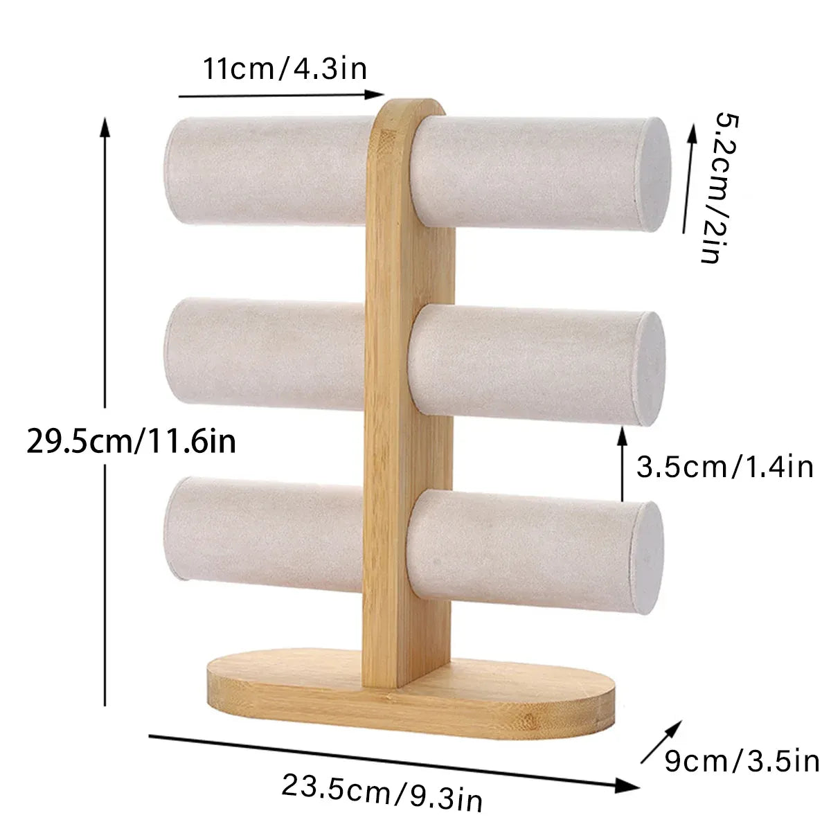 Three Tier Jewellery Display Stand Bracelet Storage Rack Desktop Bracelet Holder