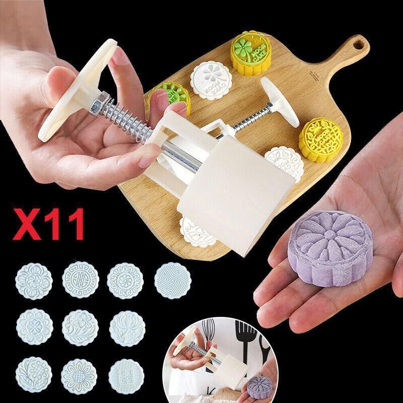 Mooncake Decor Cookies Round Pastry Moon Cake Diy Flower Stamps Mold Mould Au