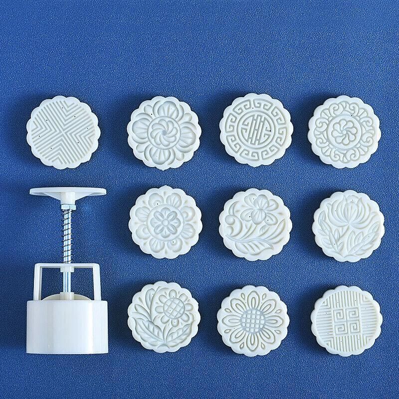 Mooncake Decor Cookies Round Pastry Moon Cake Diy Flower Stamps Mold Mould Au