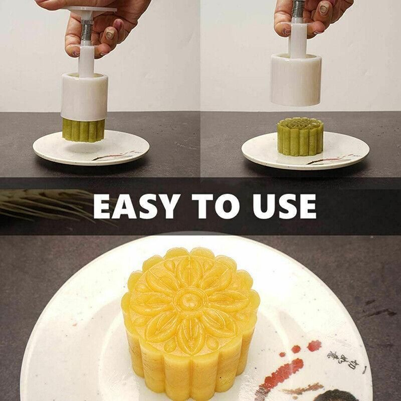 Mooncake Decor Cookies Round Pastry Moon Cake Diy Flower Stamps Mold Mould Au