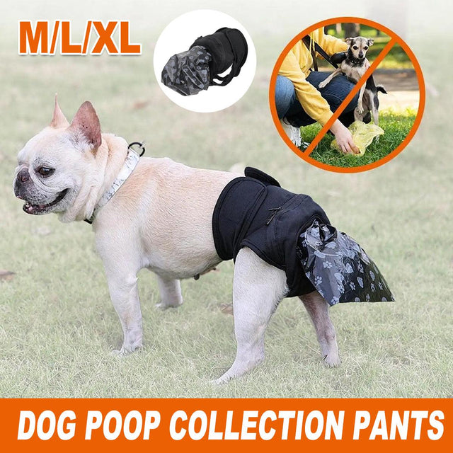 Dog Pet Portable Poop Collection Pants Outing Physiological w/Poop Bag L