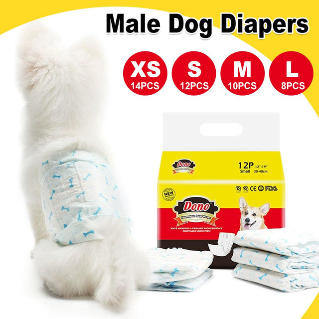 Male Dog Diapers Physiological Pants for Dogs Leakproof Diaper Pets XS 14PCS