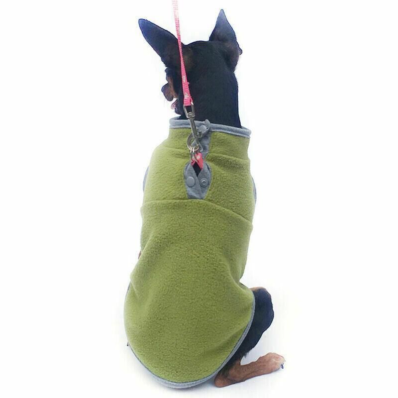 XL Pet Dog Puppy Winter Warm Fleece Jumper Vest Coat Jacket Apparel Clothes - Pink