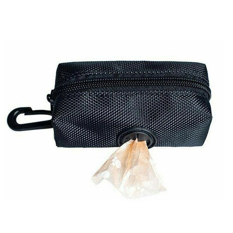 Dog Poop Bag Holder Pet Puppy Garbage Waste Pick Up Bags Dispenser Pouch Outdoor - Purple