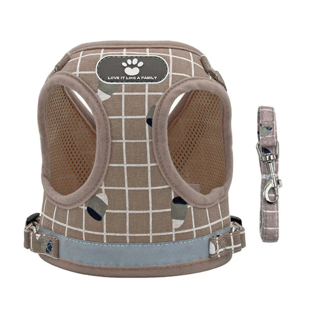 Pink Kitten Dog Cat Walking Harness Lead Leash Collar Pet Vest Mesh Adjustable - M