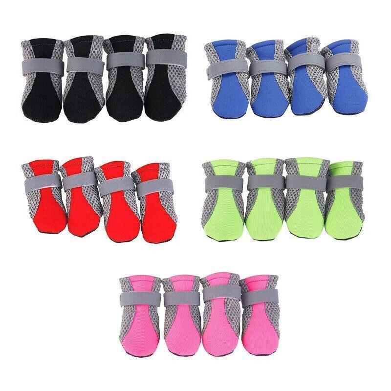 4PCS L Size Anti Slip Waterproof Protective Dog Shoes Rain Boots Pet Socks Booties - Green