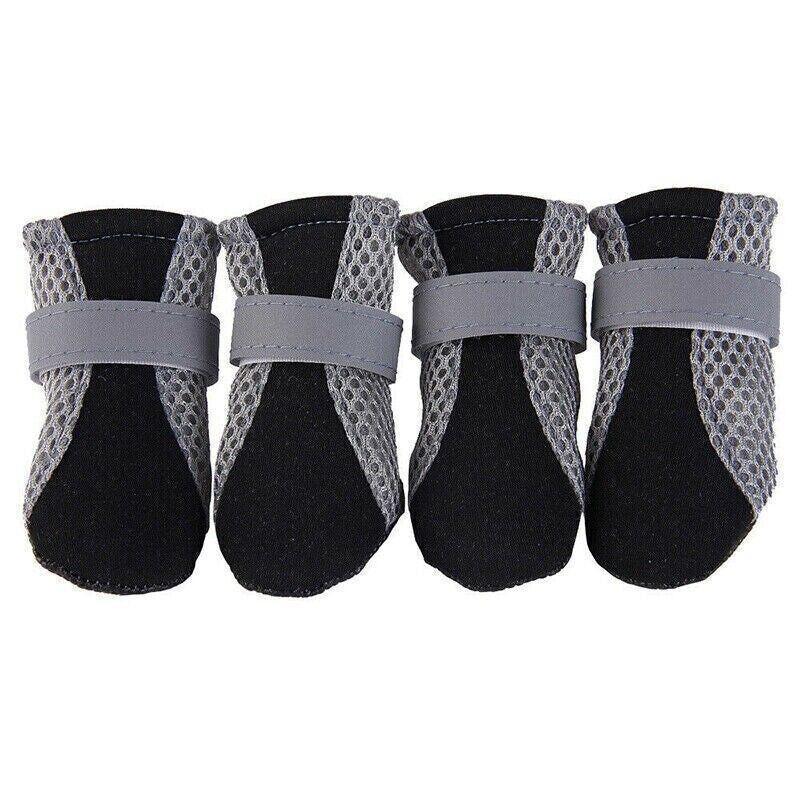 4PCS L Size Anti Slip Waterproof Protective Dog Shoes Rain Boots Pet Socks Booties - Red