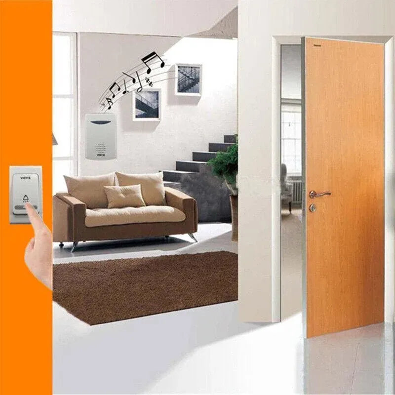 Wireless Door Bell Doorbell Set Digital Remote Control 1 or 2 Receivers 38 Chimes - 1 Transmitter +1 Receiver