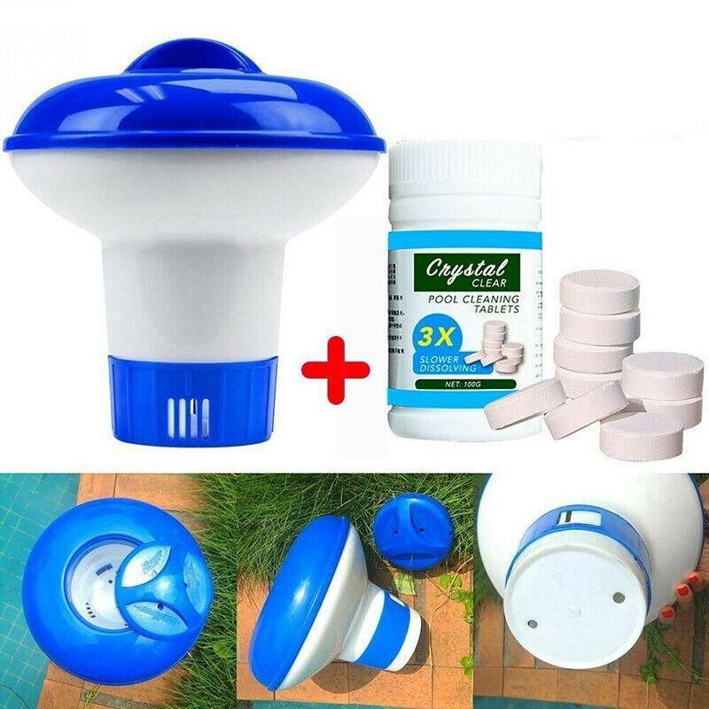 Pool Cleaning Tablets or Dispenser Floating Chlorine Hot Tub Chemical Cleaner - Only Dispenser