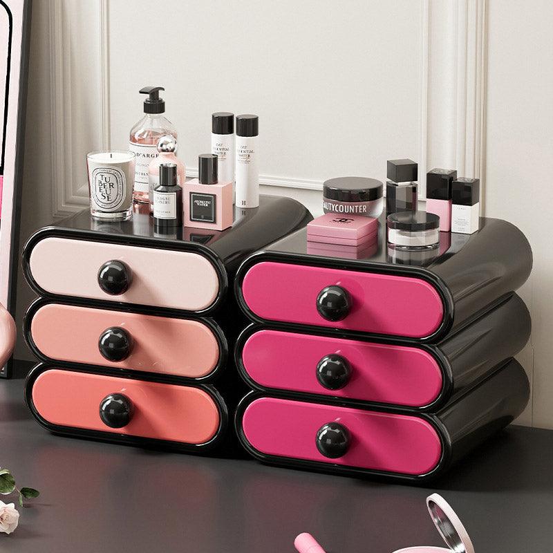 Drawer Cosmetic Organizer Desktop Storage Organizer for Makeup Desk Accessories - White