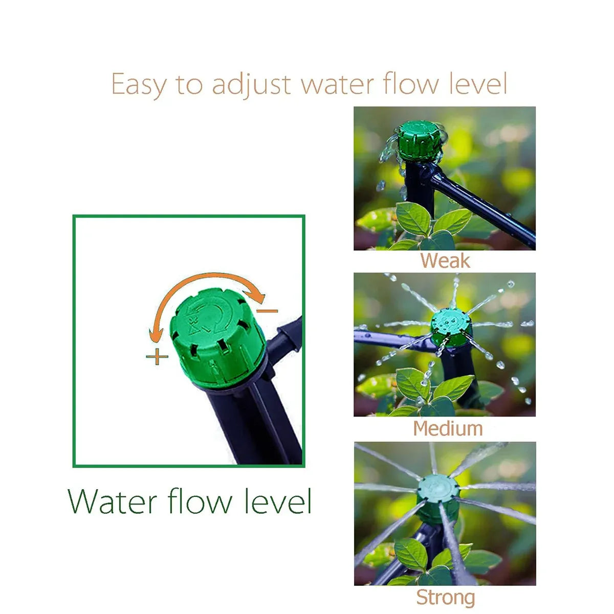 Adjustable Irrigation Misting Dripper 360-degree Sprinkler Drip Watering Tool - Red