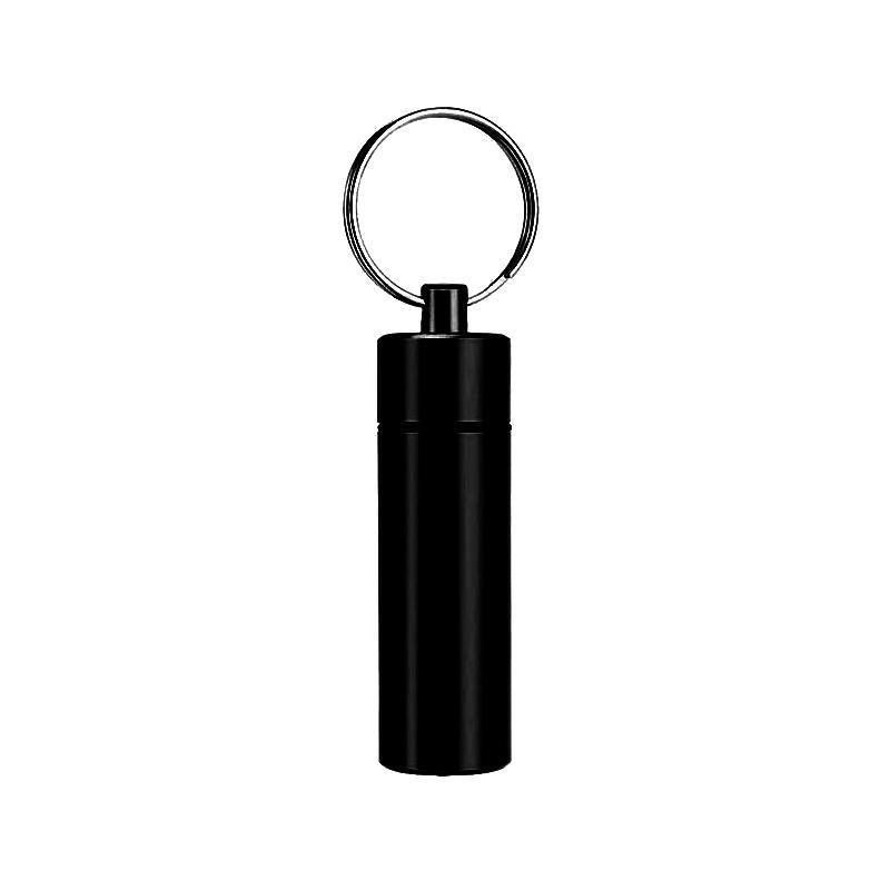 Aluminum Pill Box Case Bottle Cache Drug Holder Keychain Container Waterproof - Green