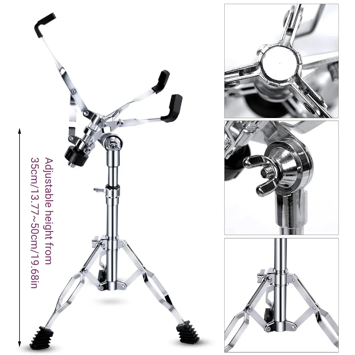 Drum Stand for Practice Pad Snare 22 Pipe Diameter Adjustable Steel Drum Kit