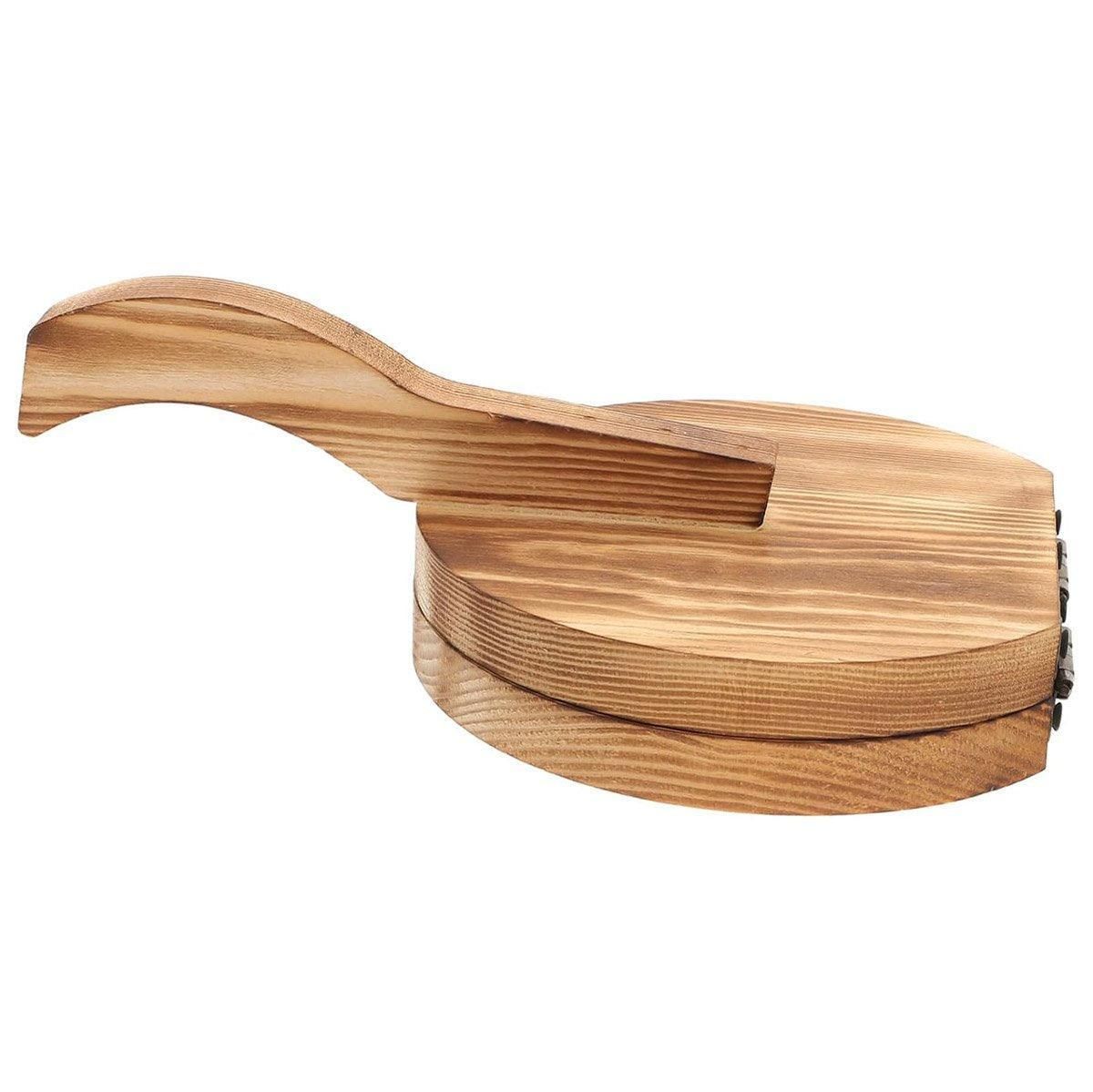 Wooden Dumpling Wrapper Maker Hand Press Dough Roller for Kitchen Cooking - 12CM