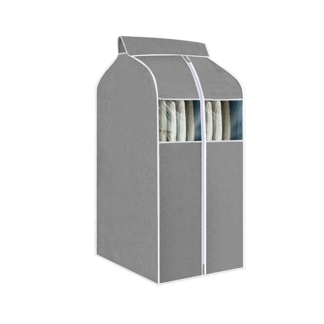 Hanging Garment Covers Clear Window 120cm Clothes Rack Closet Hanging - Grey