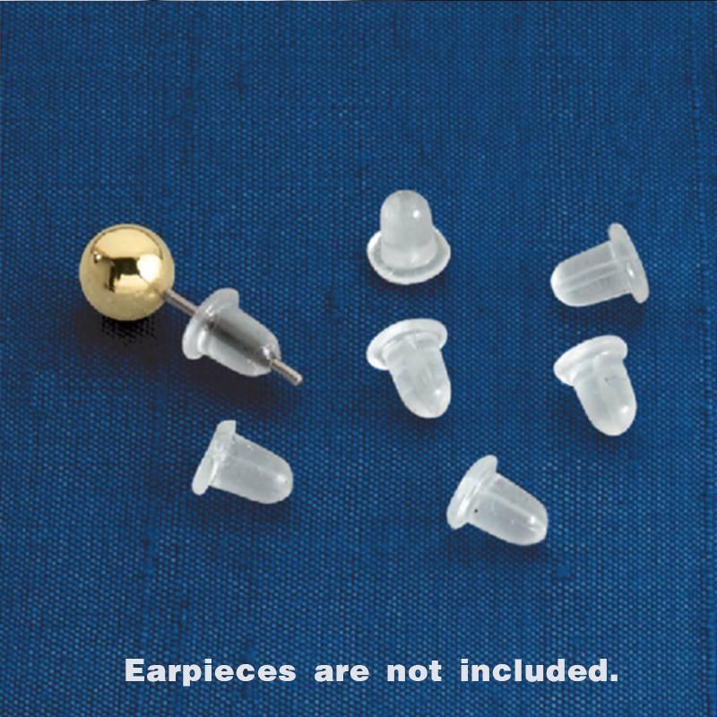 100PCS Clear Silicone Earring Backs Soft Hypoallergenic Stoppers 5mm