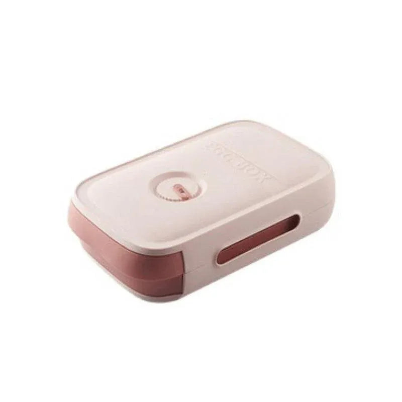 Drawer Type Eggs Tray Fruit Storage Box Kitchen Stacking Holder Food Pink