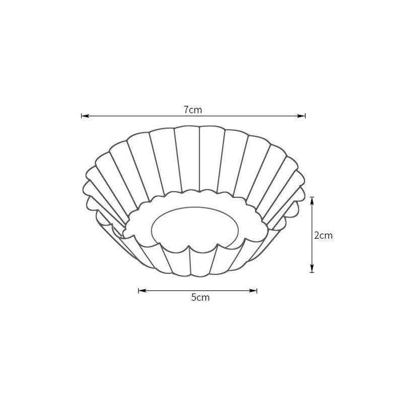 20pcs Aluminium Egg Tart Moulds Non Stick Round Baking Cups for Cupcakes Pies