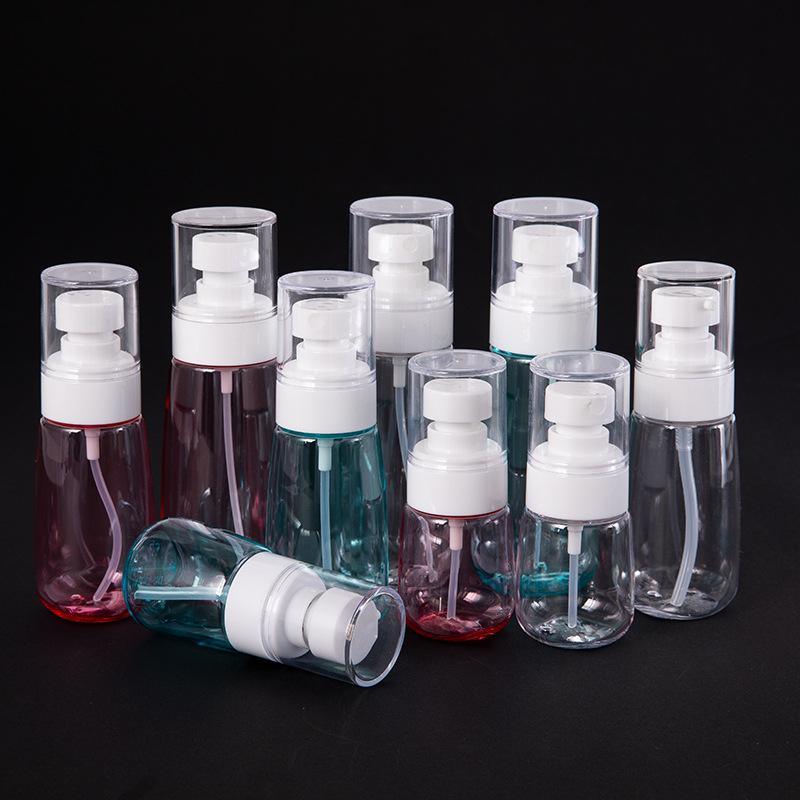 10pcs Portable Travel Emulsion Dispenser Bottle Press Pump Refillable Containers - Pink-30ml