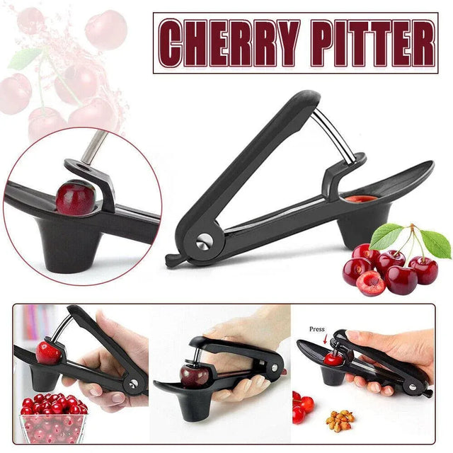 Cherry Pitter Clamp Seed Core Kitchen Tools Remover Olive Pit Black Stone Au